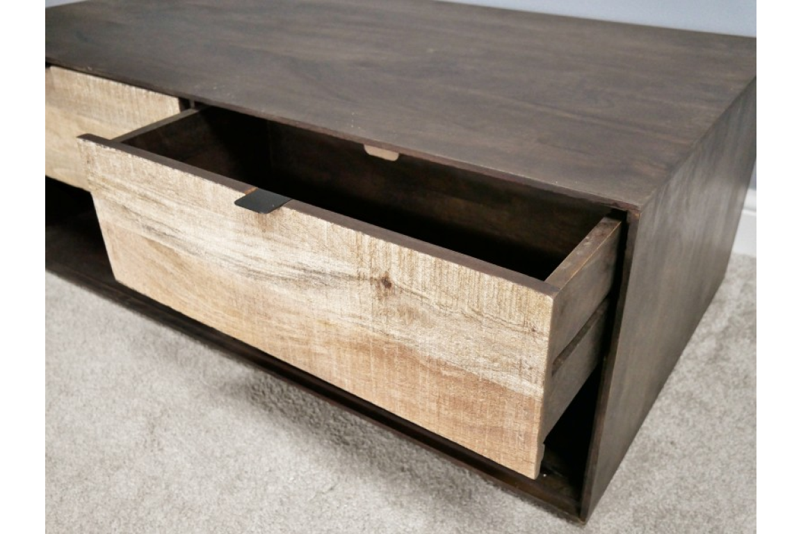 Mango Wood Coffee Table With Drawers