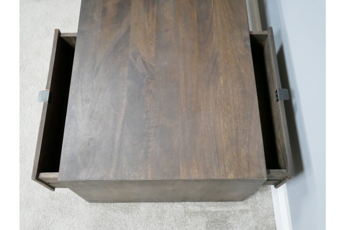 Mango Wood Coffee Table With Drawers